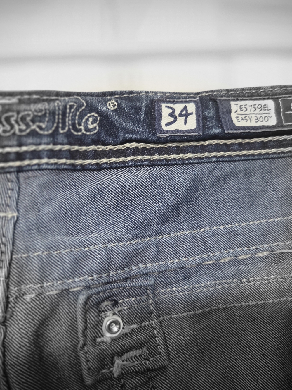 Miss Me Dark Blue Stretch Bootcut Jeans - Picture 6 of 7